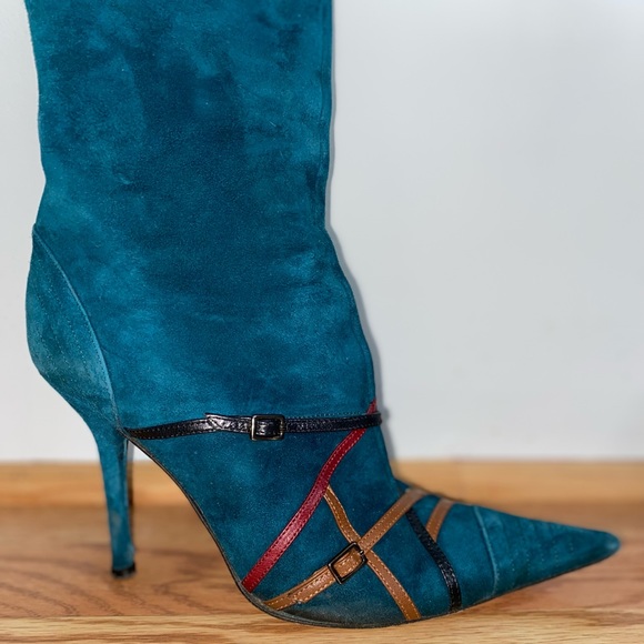 Blue Pointed Toe Charles David Boots - Picture 9 of 12